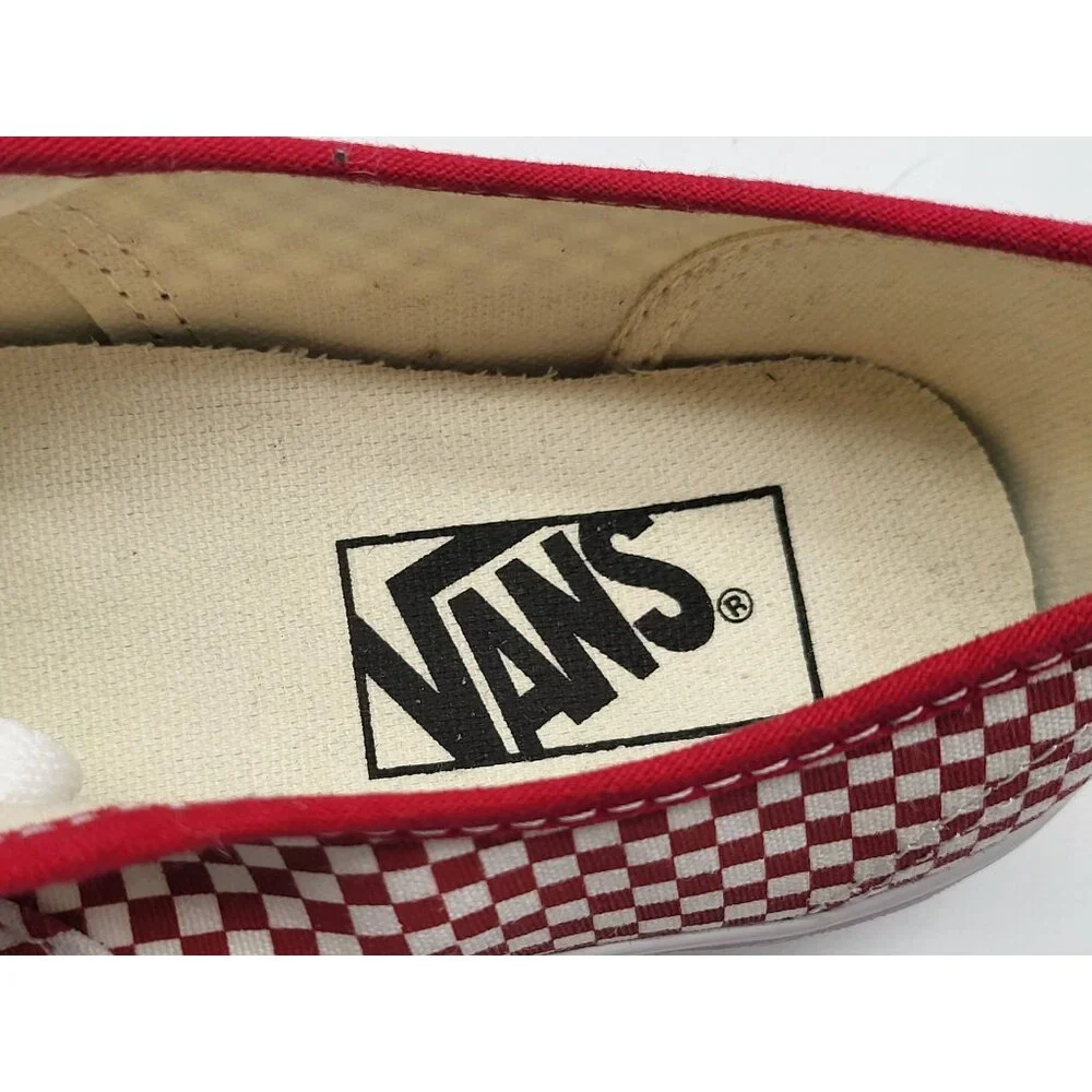 Vans Authentic Mix Checker Womens Shoes Chili Pepper True White Size‎ 5
